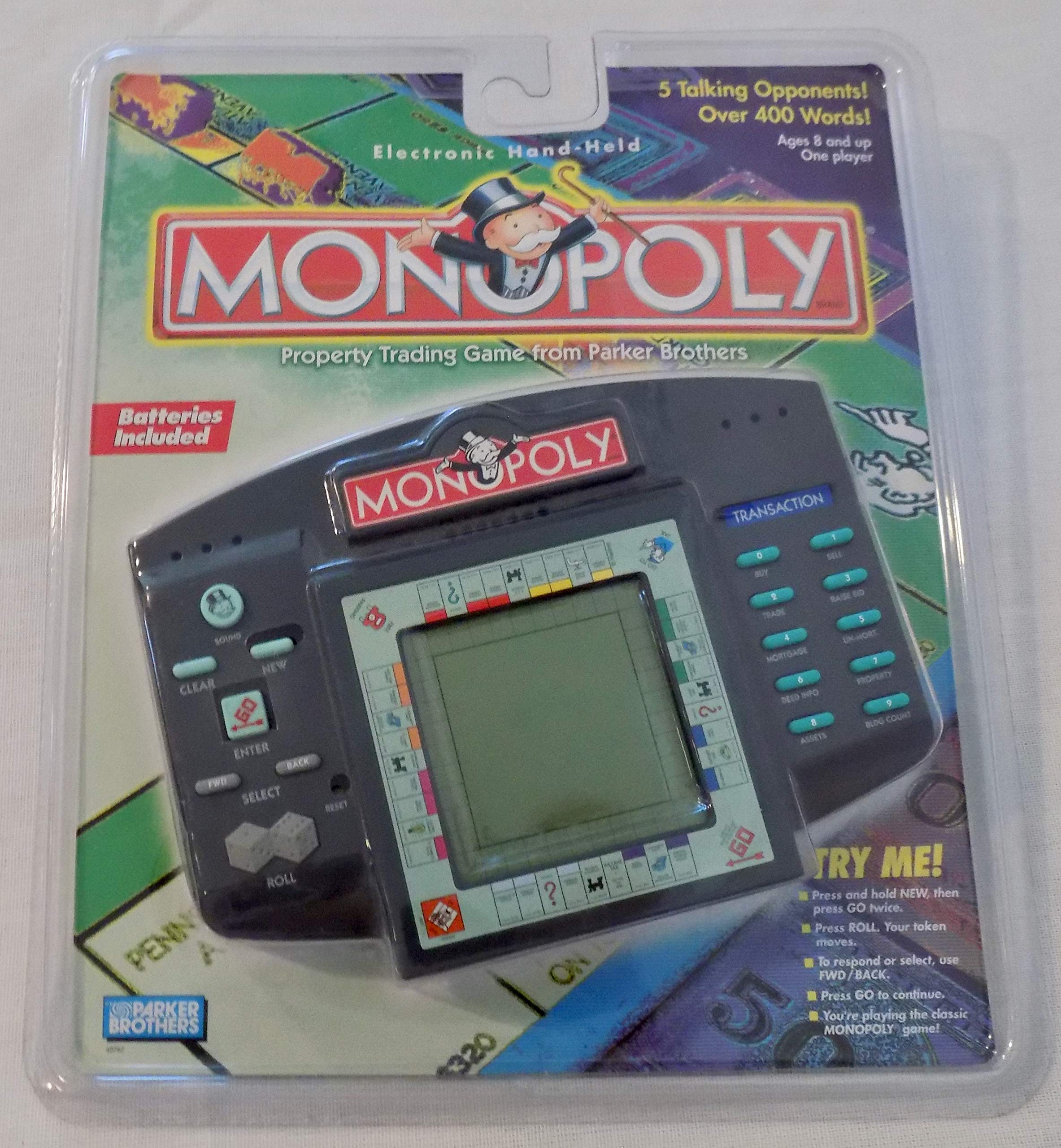 Jogo Portátil Hasbro Monopoly Electronic Lcd 1997
