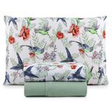 Jogo Cama Lençol Sonnet Solteiro Malha Estampada 100%