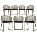 7 Cadeiras De Jantar Área Noronha Fendi E12 Trama Original Rami