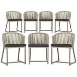 7 Cadeiras De Jantar Área Noronha Fendi E11 Trama Original Rami