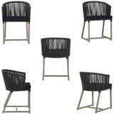 7 Cadeiras De Jantar Área Noronha Fendi E12 Trama Original Preto