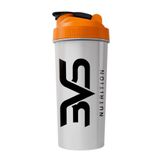 Coqueteleira Slim 600ml Transparente Tampa Laranja