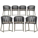 7 Cadeiras De Jantar Área Noronha Fendi E6 Trama Original Preto