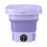 Mini Máquina De Lavar Silenciosa Dobrável Portátil 9 Litros Cor:roxo
