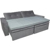 Pillow Top Para Sofá Reclinável 10cm 1200g-m 220x100cm Cinza