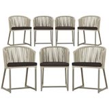 7 Cadeiras De Jantar Área Noronha Fendi E9 Trama Original Rami
