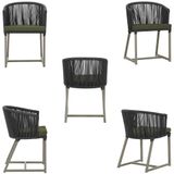 7 Cadeiras De Jantar Área Noronha Fendi E13 Trama Original Preto