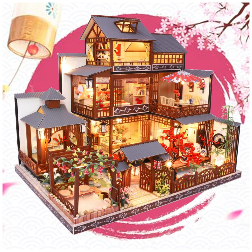 Casa Em Miniatura Realista Japonesa Com Móveis De Madeira Para Adultos ...