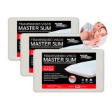 Kit 3 Travesseiro Nasa Viscoelástico Master Slim Sono