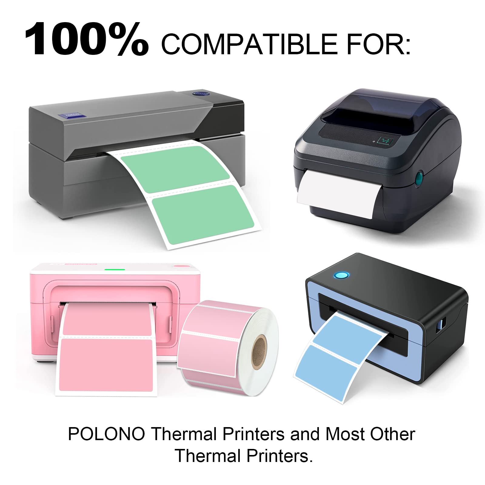 1PZ Etichette Per Trasferimento Termico Diretto - 50x30 Mm - 2 Piste - Adesivo Removibile Printex Rotolo 5000 Pezzi - Foto 7