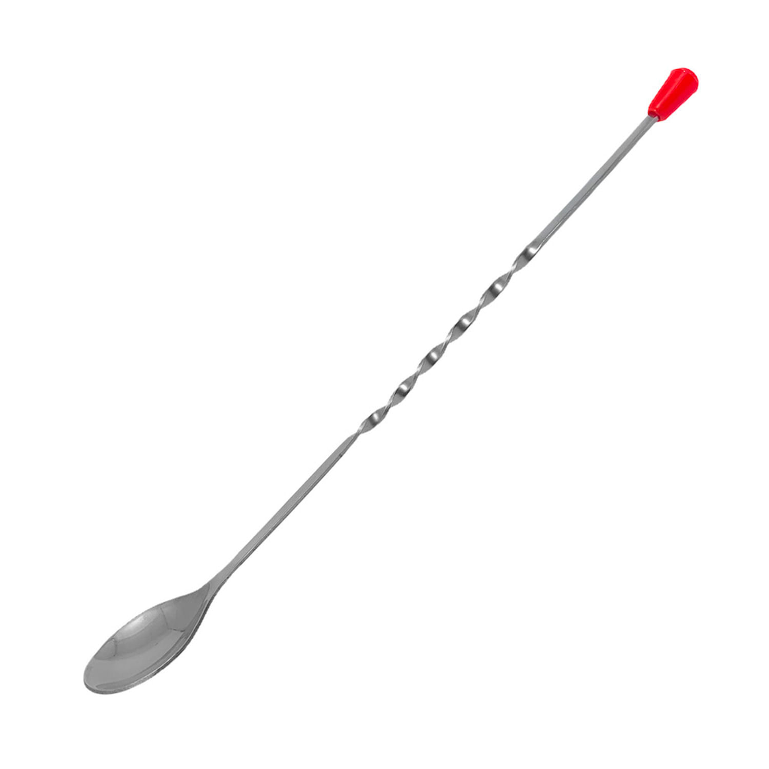 Colher Bailarina Em Inox Com Ponta Vermelha