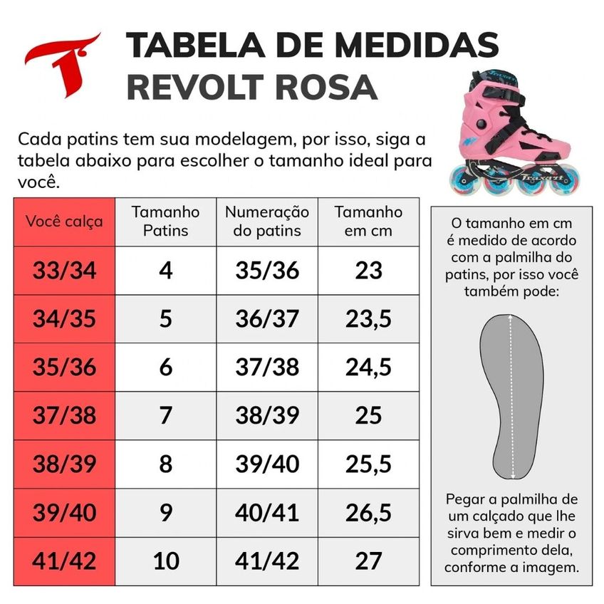 Patins Revolt Rose Inline Freestyle Traxart - imagem 3