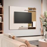 Painel Para Tv 50 Polegadas San Fernando Off White Ripado