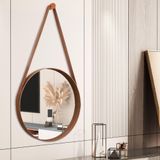 Espelho Alvorada 80 Cm Com Alça Castanho