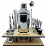 Kit Bar Profissional 5 Bartender 12 Peças + Base