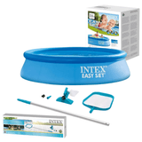 Piscina Inflavel Easy Set Intex 1.942 Litros Com Kit Limpeza Peneira E Aspirador