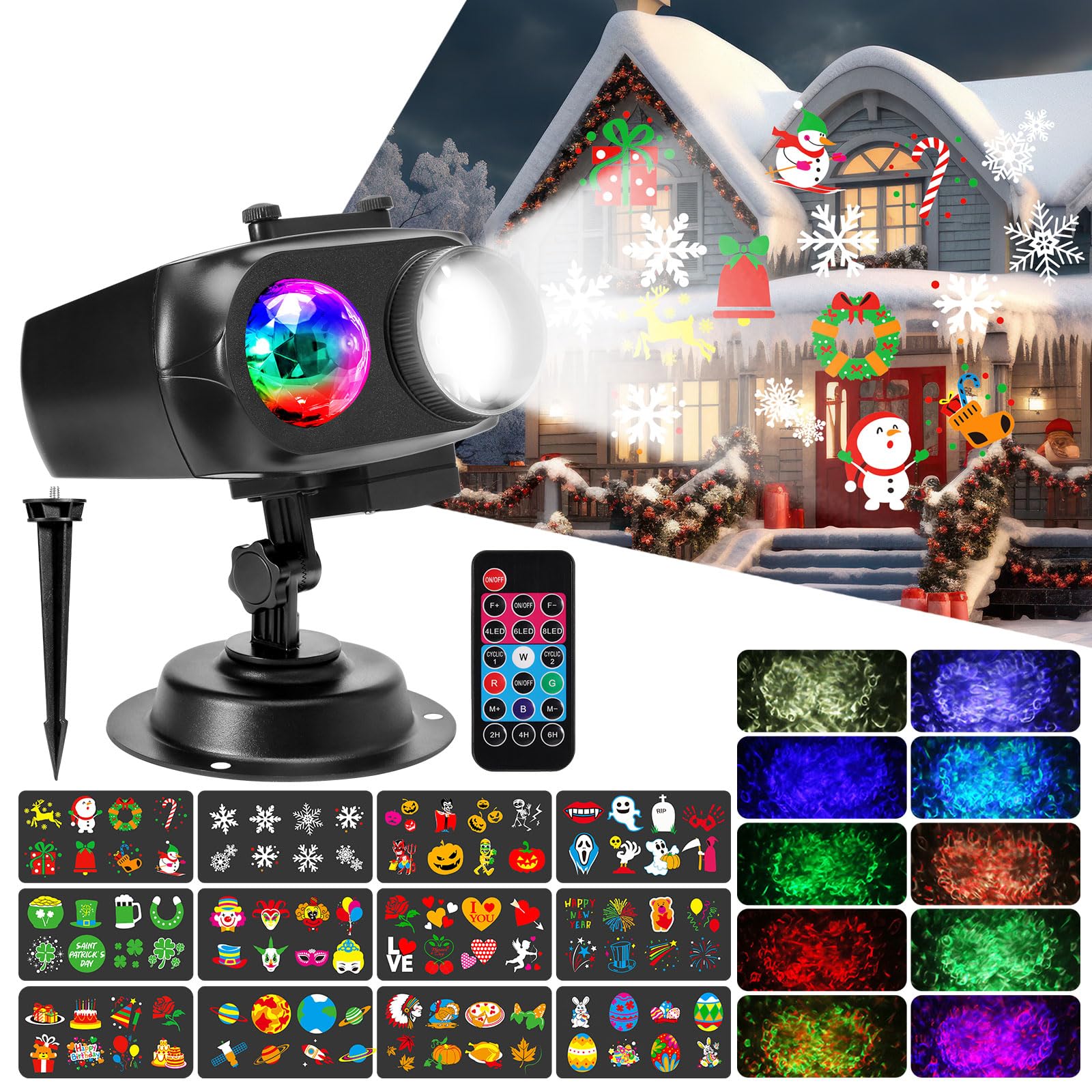 Luzes De Projetor De Natal Aloveco 2024 Upgrade 15w Led