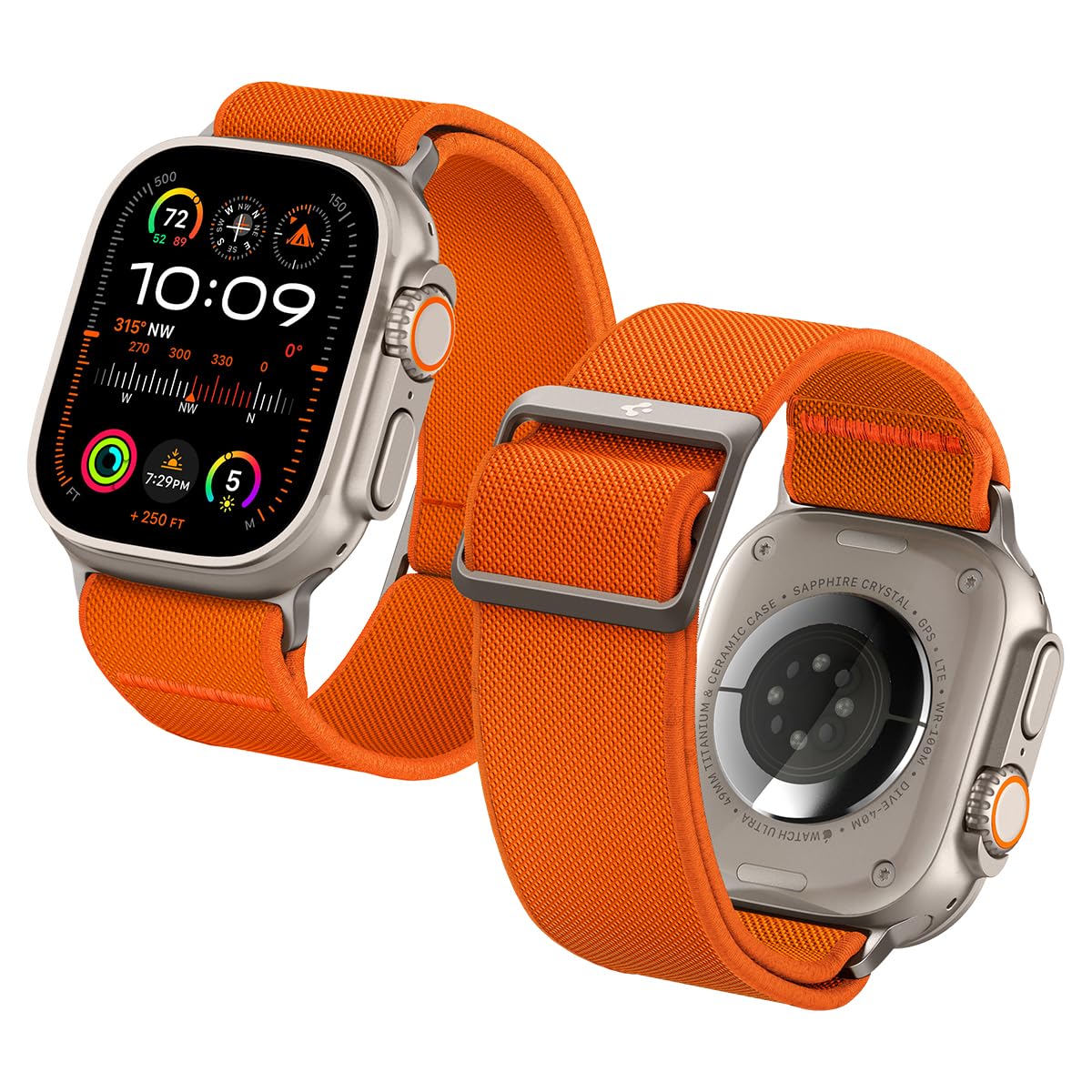 Pulseira De Relógio Spigen Lite Fit Ultra Para Apple Watch Orange