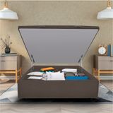 Base Box Baú Basic Casal Af Yescasa Provença Marrom