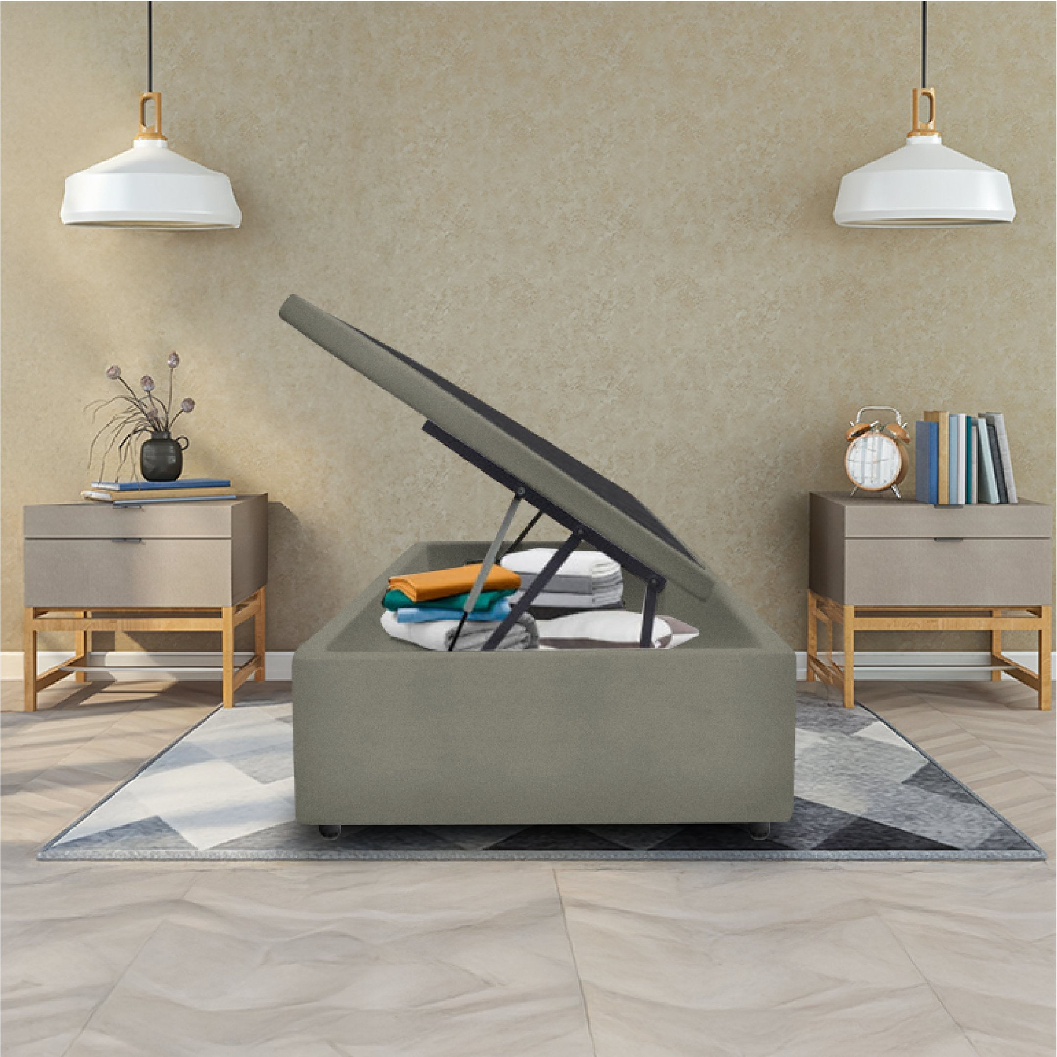 Base Box Baú Basic Al Solteirão Yescasa Provença Bege