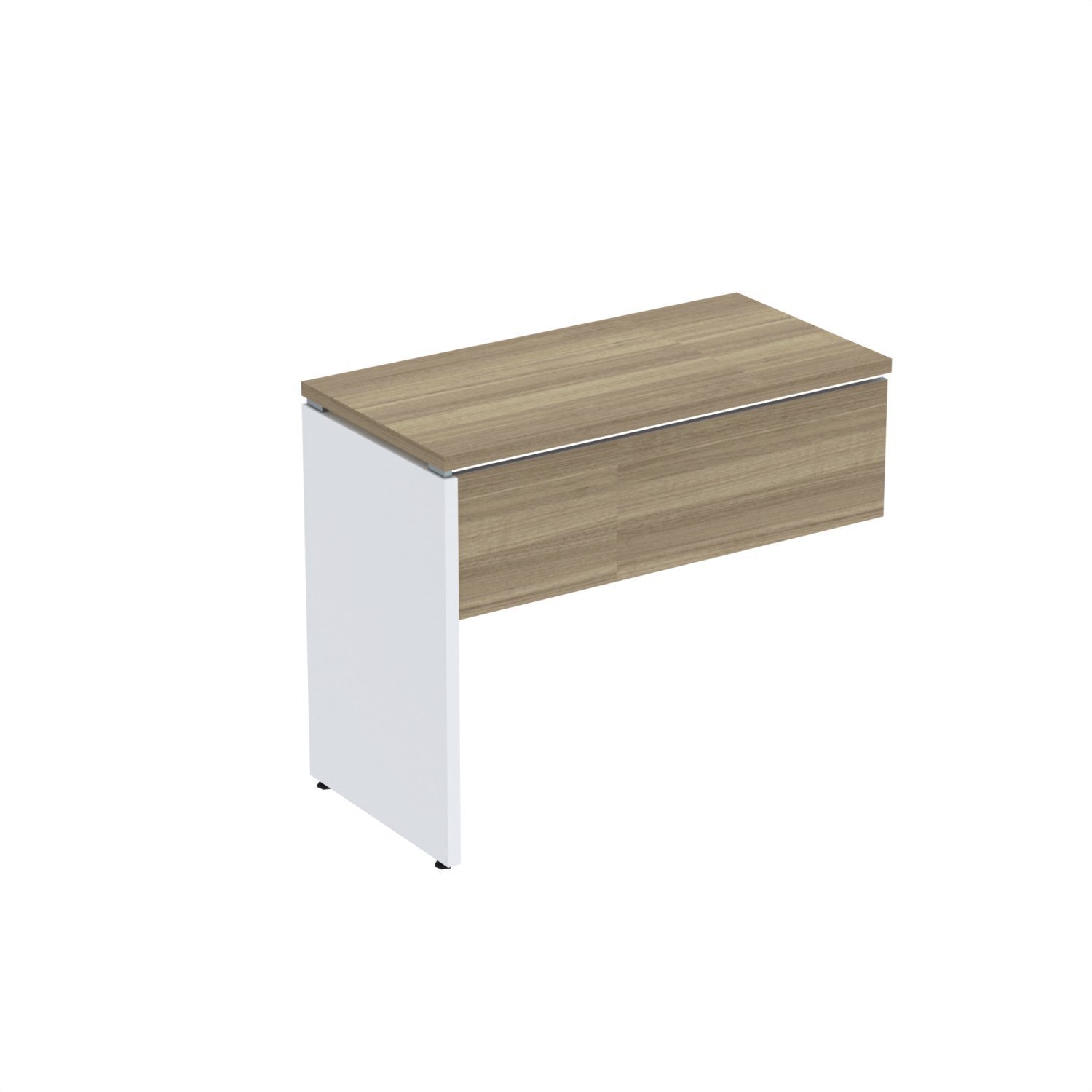 Complemento De Mesa Pé Painel Linha P25 Noce Naturalle/branco