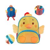 Mochila Infantil Escolar 16l Patinho De Costas Com Alças