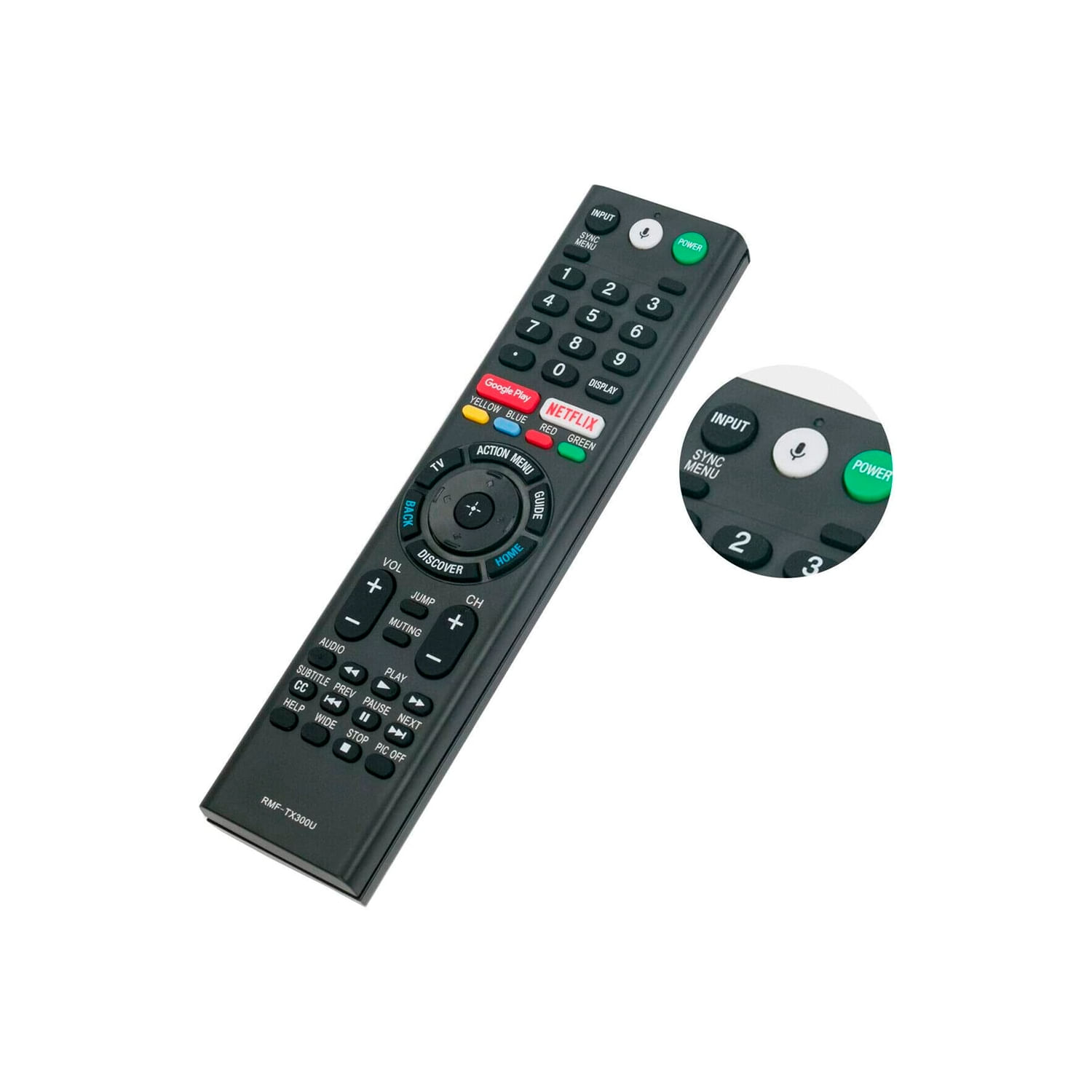 Controle Remoto Compatível Com Sony Smart Tv Com Microfone