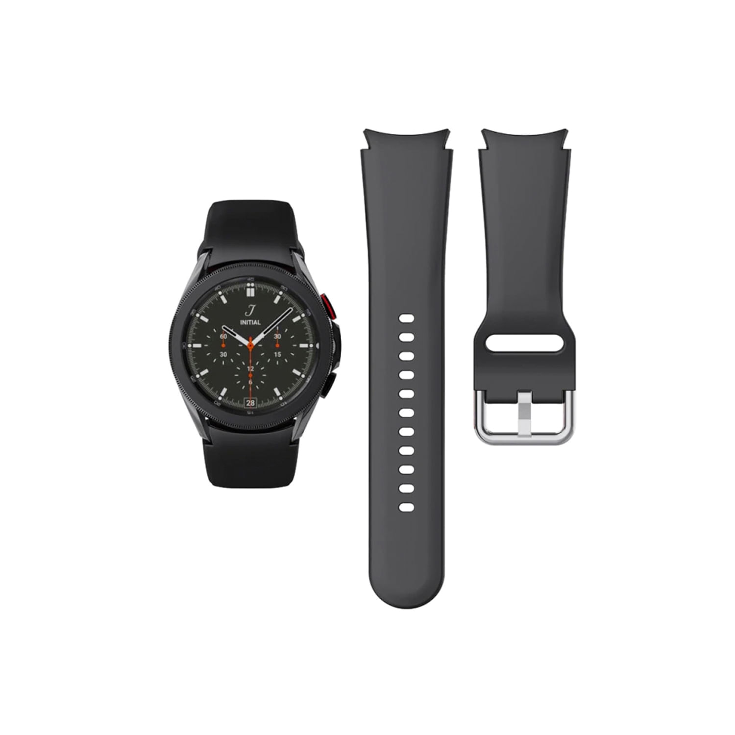 Pulseira De Silicone Para Galaxy Watch 4/5 - Classic Black