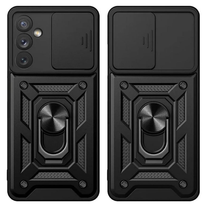 Capa Armor Samsung A54 5g Com Proteção De Câmera E Anel - Preta