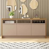 Buffet Para Sala De Jantar 3 Portas Vectro Louro Freijo/preto