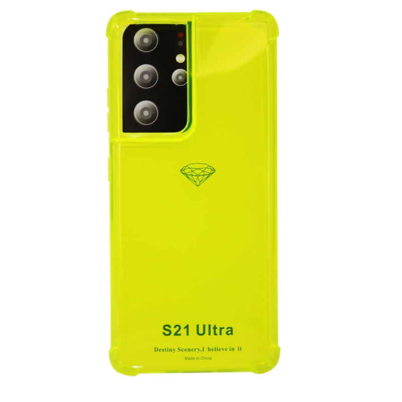 Capa Antichoque Samsung S21 Ultra Fluor Green Silicone