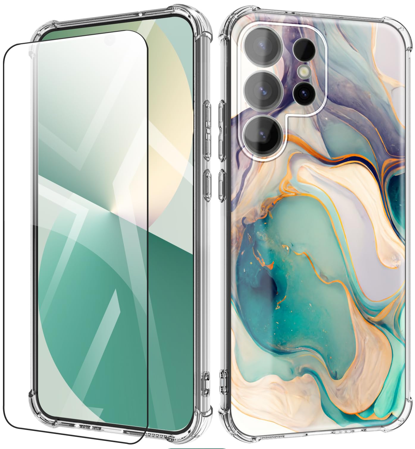 Capa De Telefone Clatuk Para Samsung Galaxy S24 Ultra 6,8" Com Protetor De Tela