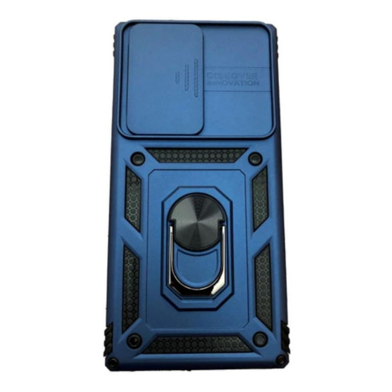 Capa De Telefone Armor Anilla Antishock Para Samsung A73 - Azul Escuro