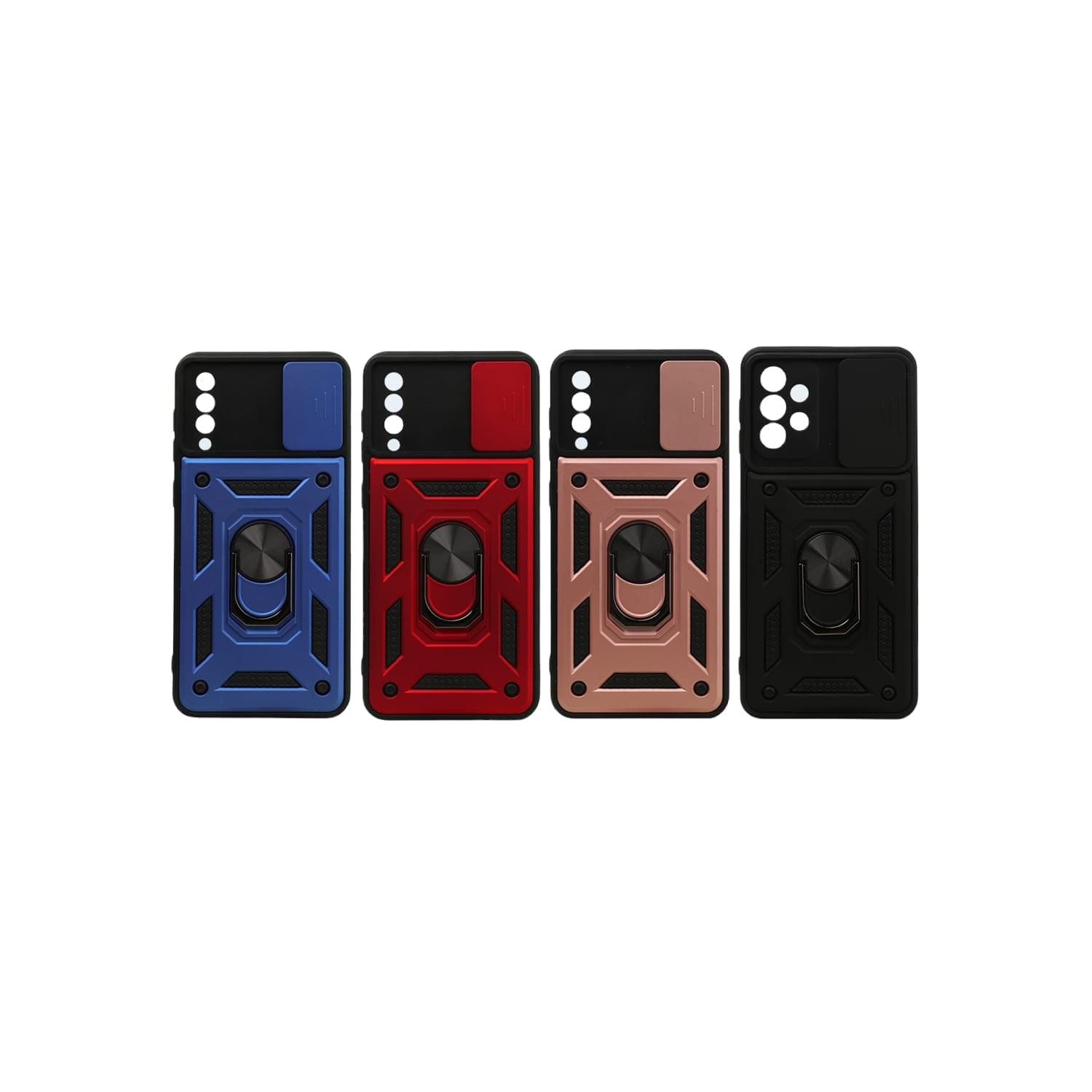 Capa De Anel Anti-choque Samsung A52s Com Protetor De Câmera