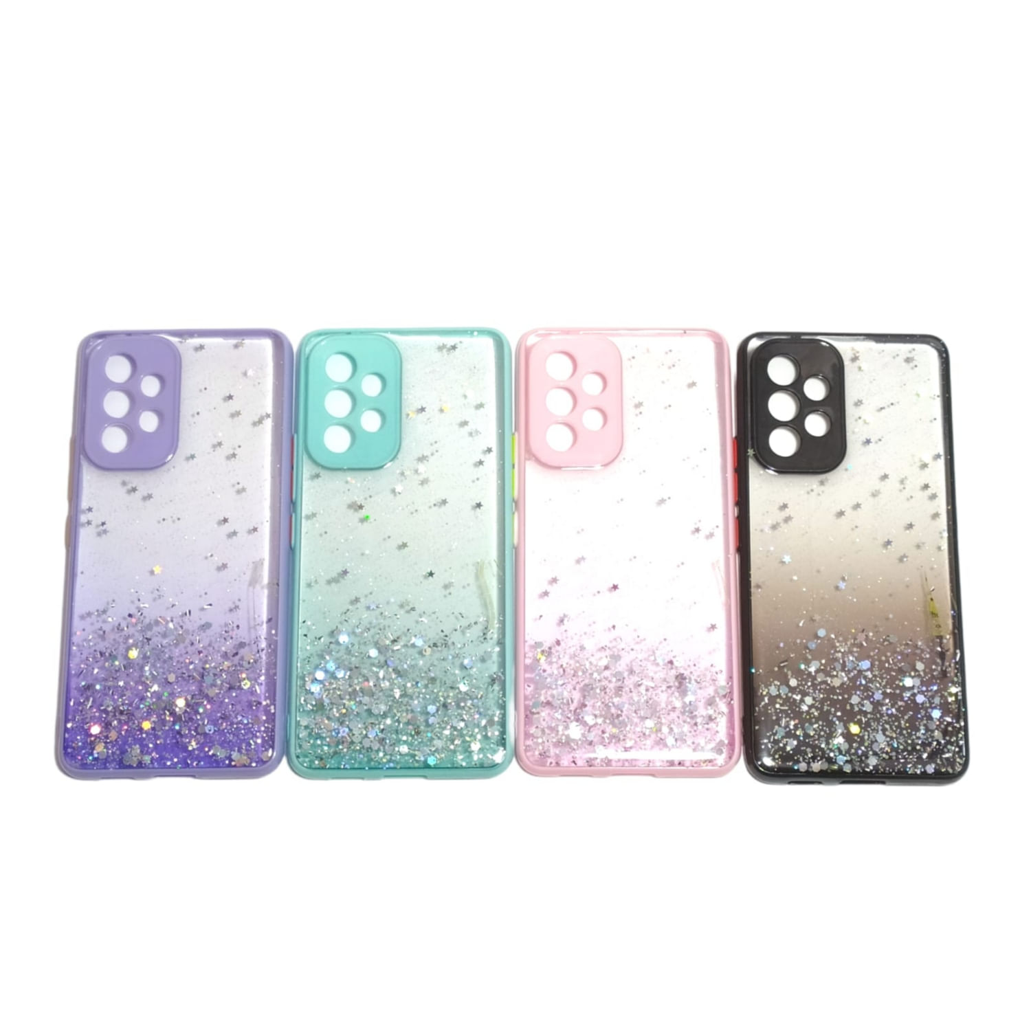 Capa Samsung A53 5g Glitter Lilac Com Protetor De Câmera