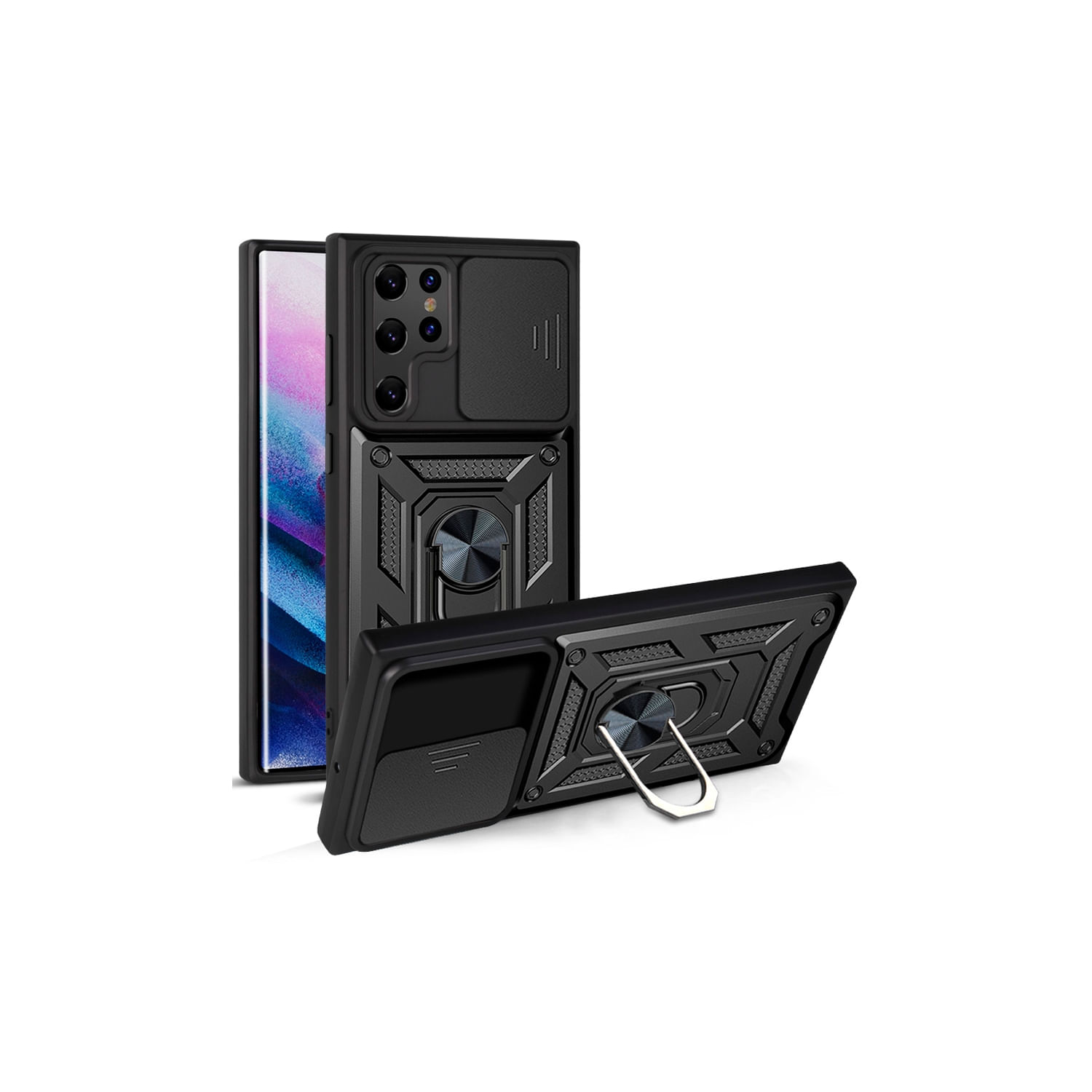 Capa Para Samsung S22 Ultra Com Anel Magnético