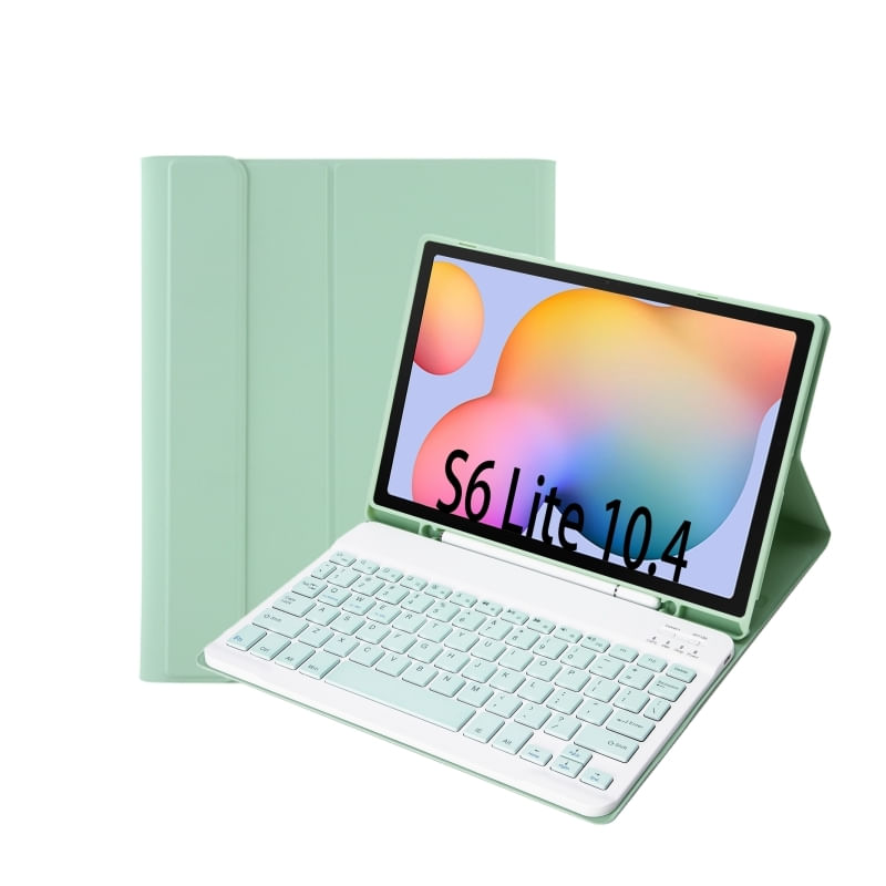 Capa Para Tablet E Teclado Bluetooth Para Galaxy Tab S6 Lite 10.4