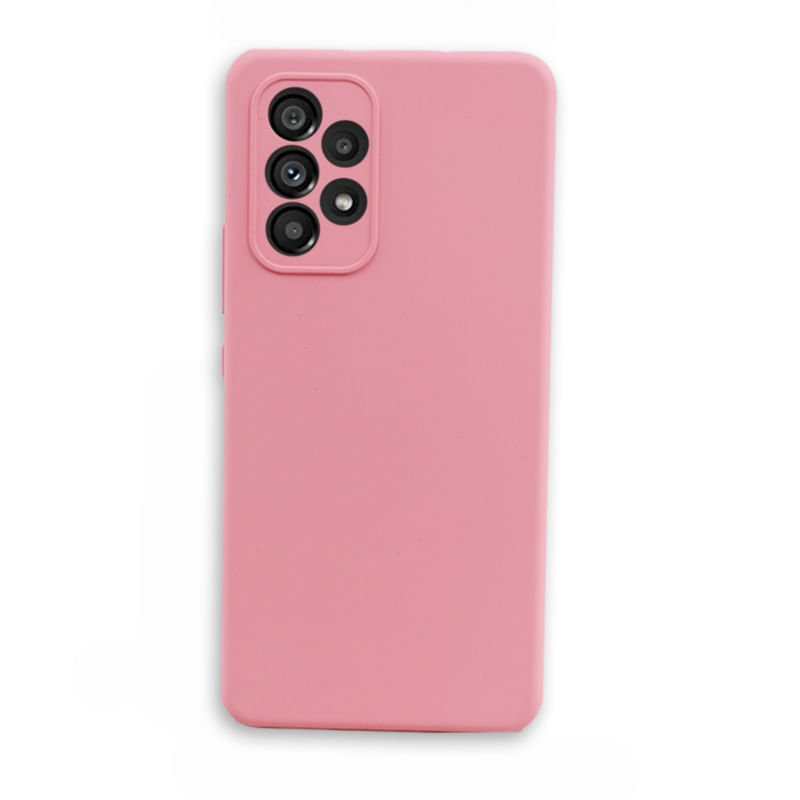 Capa De Telefone Samsung A53 5g Rosa De Borracha De Silicone Anti-detonante