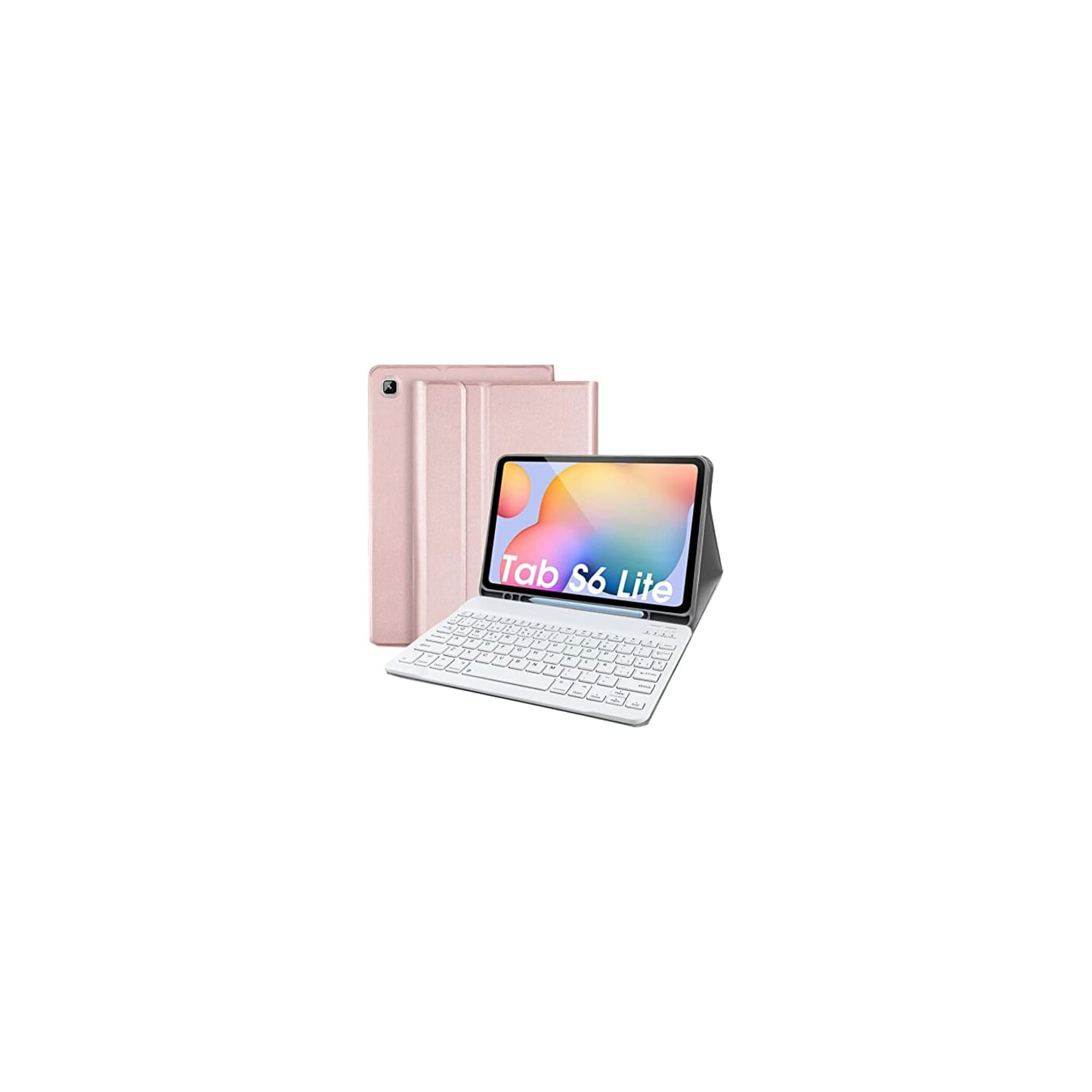 Capa Bluetooth Para Galaxy Tab S6 Lite P610 10.4 - Rosa