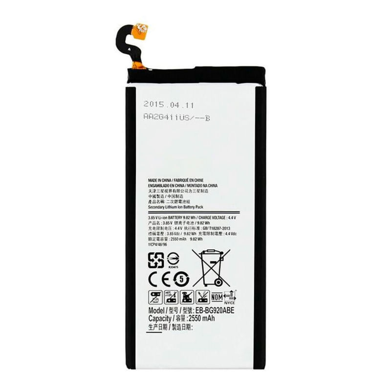 Substituição De Bateria Compatível Com Samsung S6 - Lifemax