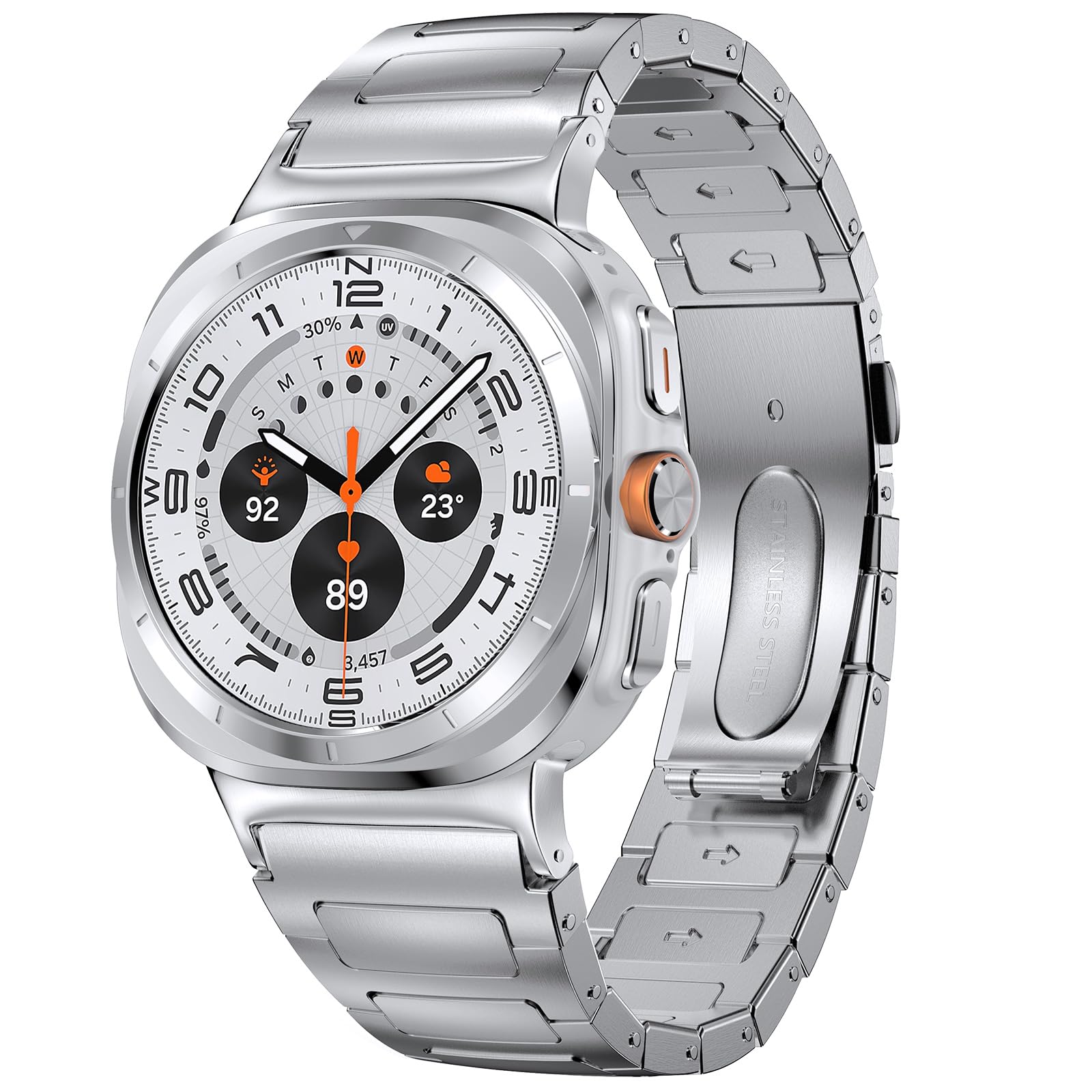 Pulseira De Relógio Panpinnacle Em Aço Inoxidável De 47 Mm Para Galaxy Watch Ultra