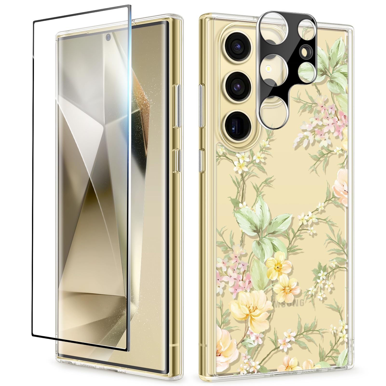 Capa De Telefone Gviewin Para Samsung Galaxy S24 Ultra Com Protetor