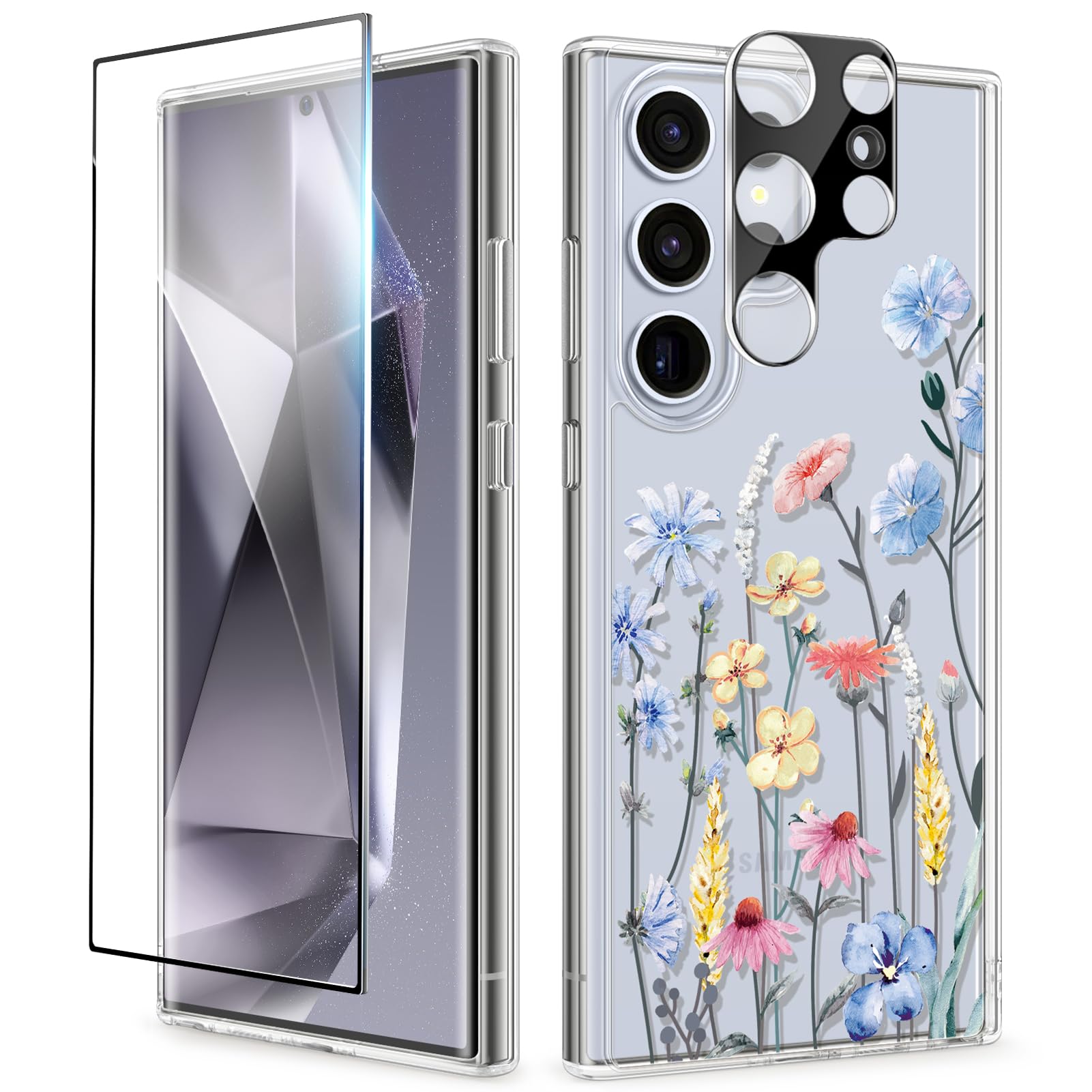 Capa De Telefone Gviewin Para Samsung Galaxy S24 Ultra Com Protetor