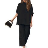 Calça Feminina Outfit Seeluna De 2 Peças Com Capelete E Pernas Largas