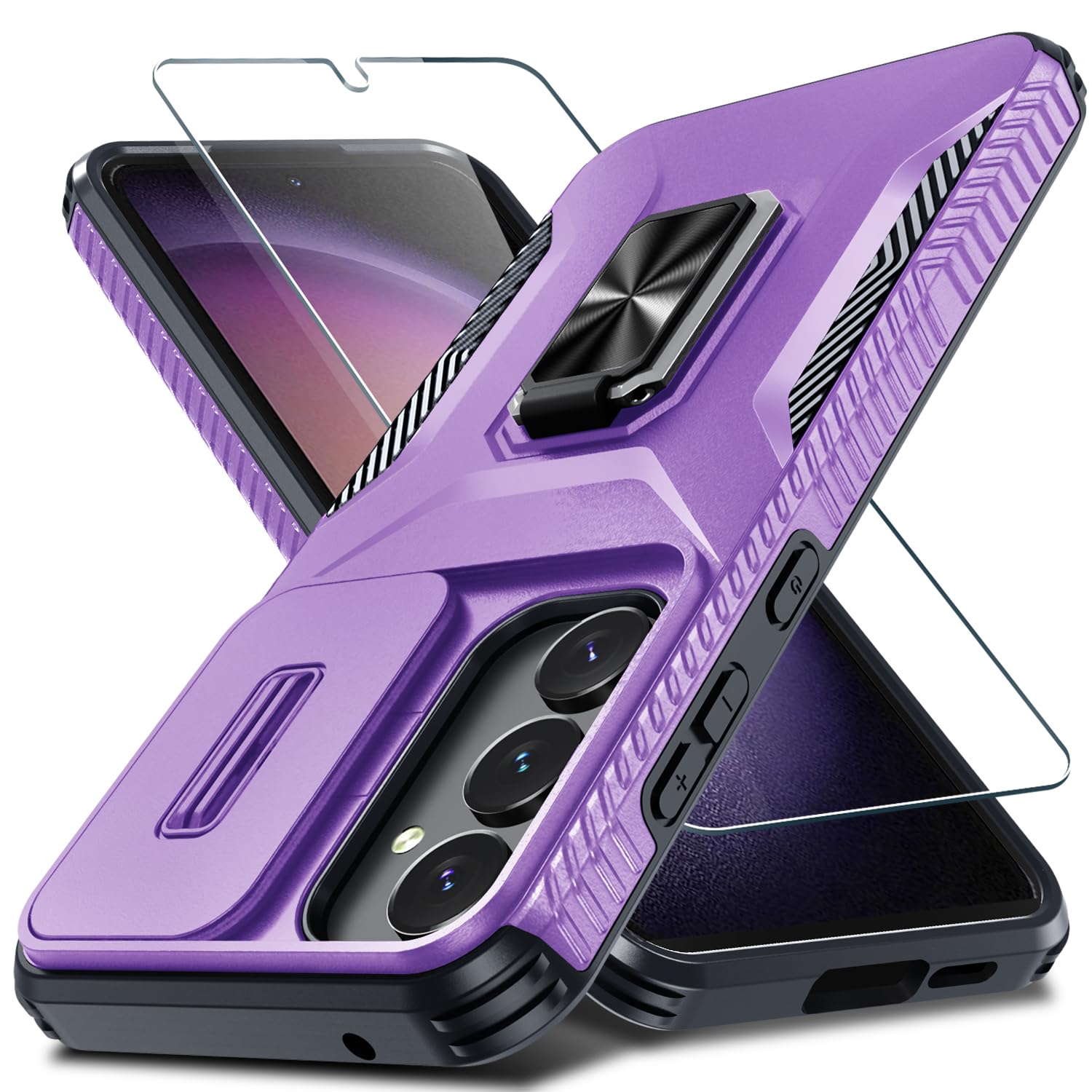 Capa De Telefone Casejeen Para Samsung Galaxy S24 Fe - Roxa