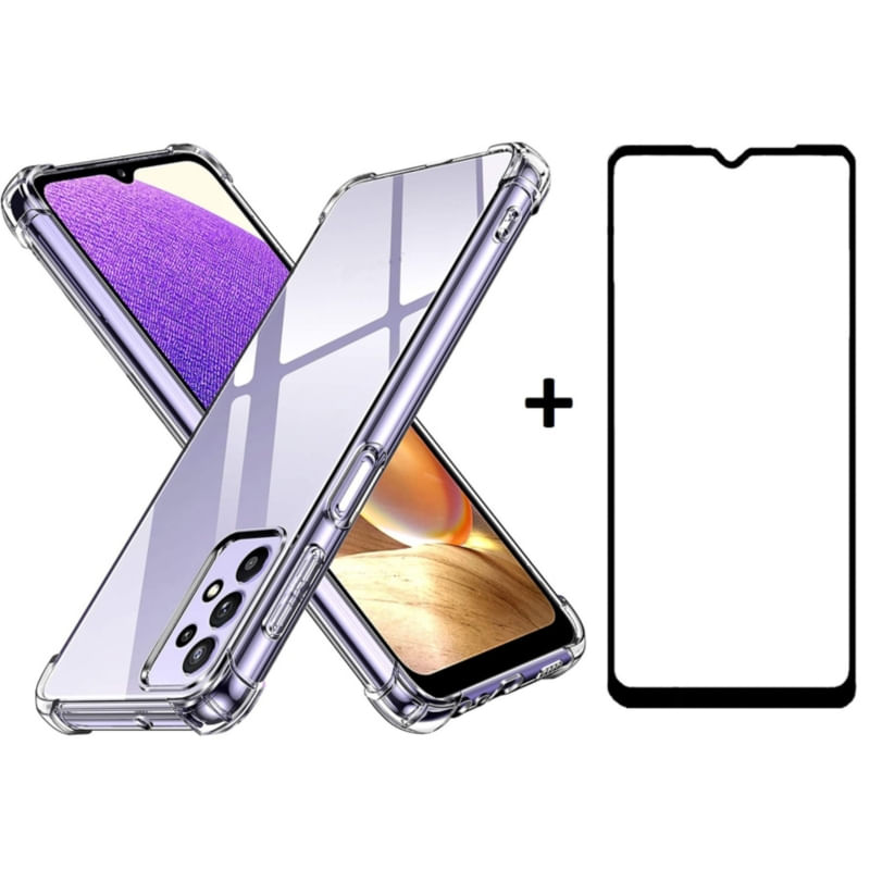 Estojo E Filme De Vidro Completo Para Samsung Galaxy A32 5g