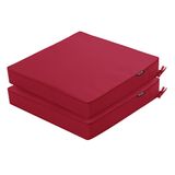Almofadas De Cadeira Ao Ar Livre Comcaver Waterproof 40x43cm Borgonha Vermelha
