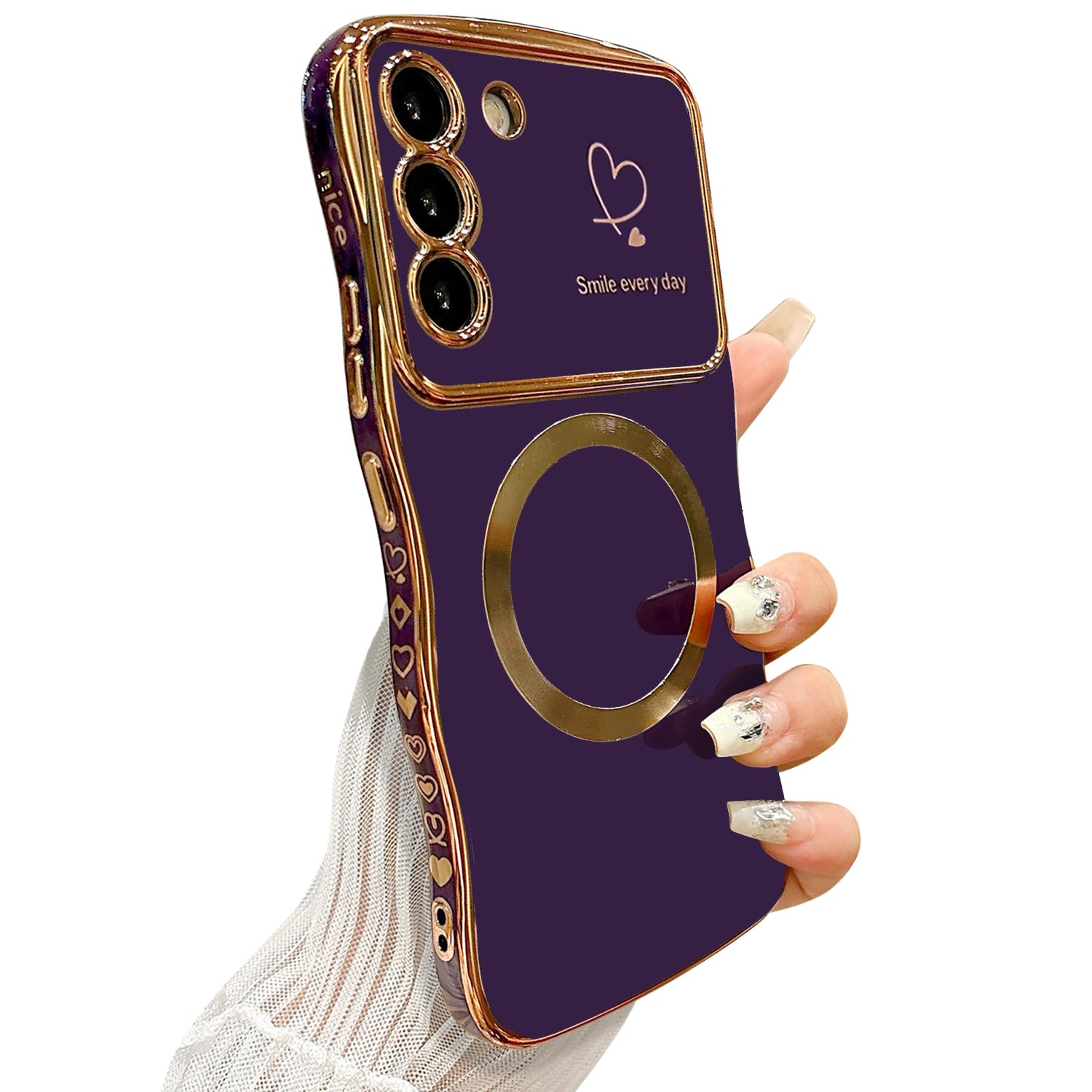 Capa De Telefone Zonrw Para Samsung Galaxy S22 Plus 6.6" - Roxa Escura