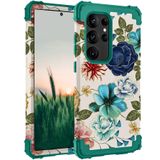 Case Hocase Para Samsung Galaxy S24 Ultra 6.8 2024 Teal Flowers
