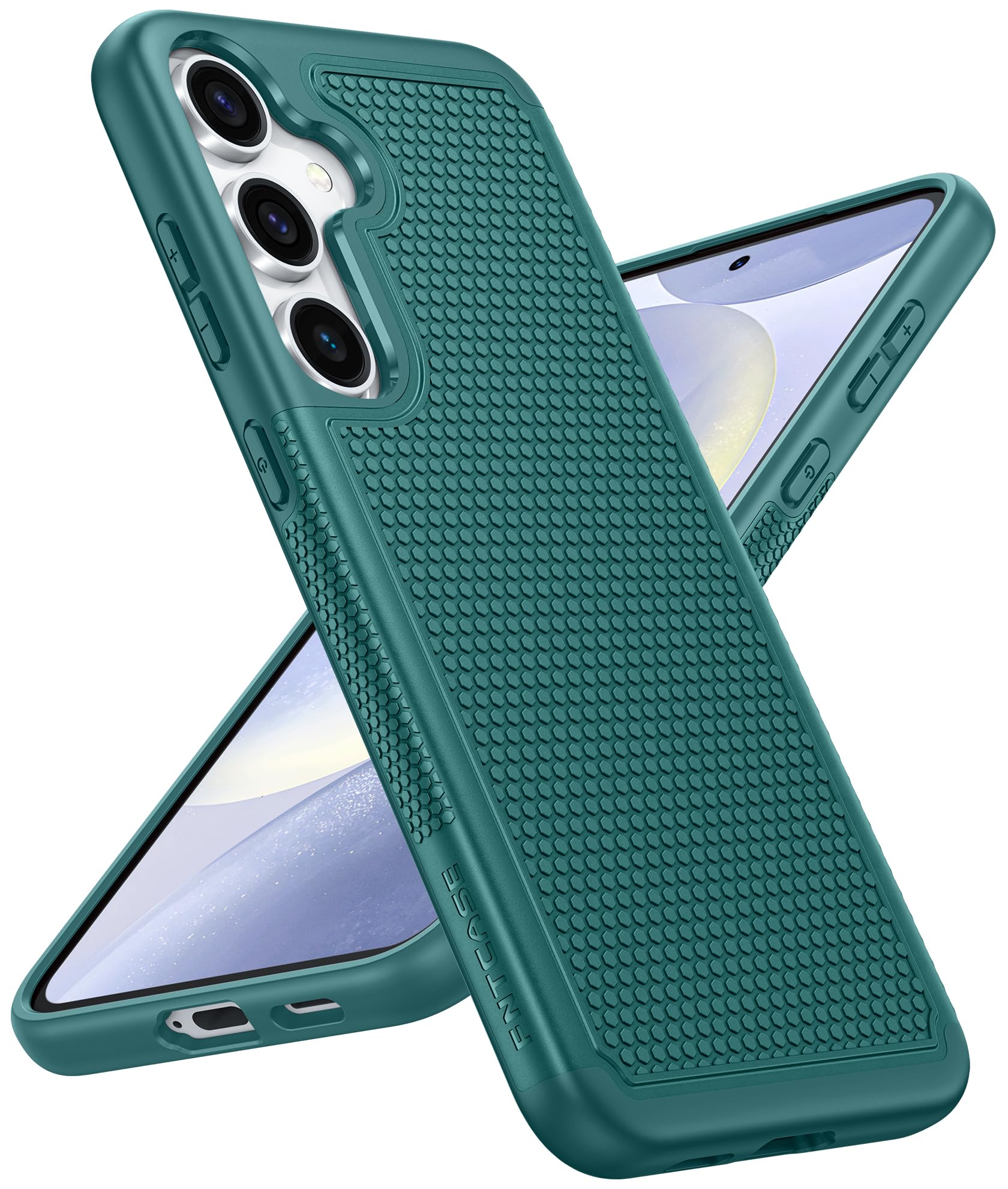 Capa De Telefone Fntcase Para Samsung Galaxy S24 6.2" Verde Escuro